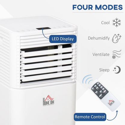 HOMCOM 9000 BTU Portable Air Conditioner 4 Modes LED Display Timer Home Office