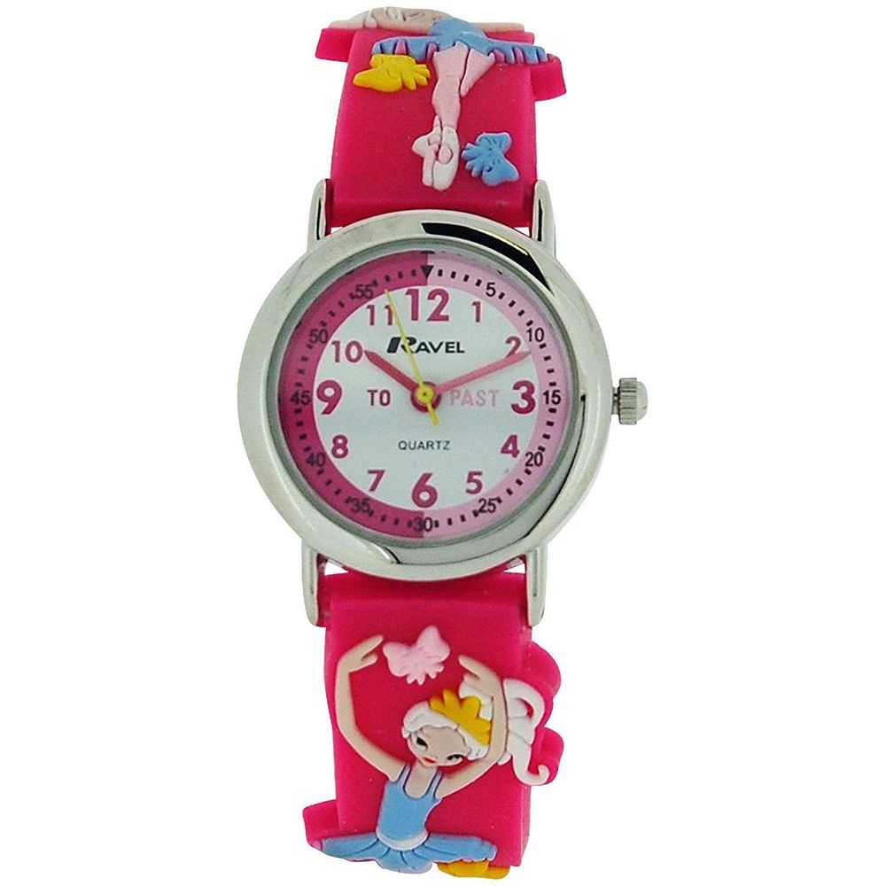 Ravel 3D Ballerina Timeteacher Children Girl Analogue Multicolour Strap Watch