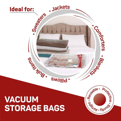 Premium Reusable Vacuum Storage Bags (Pack of 3)