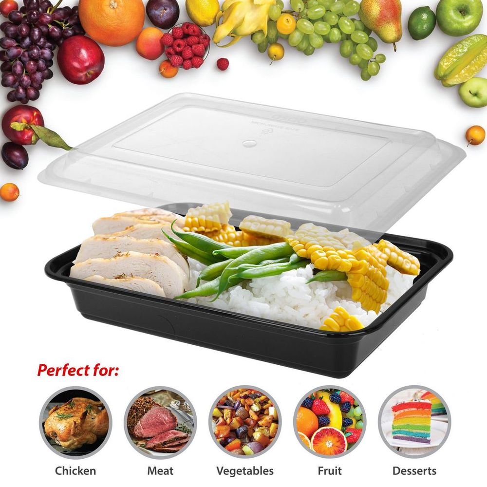 1x Meal Prep Container No-Partition 10PK