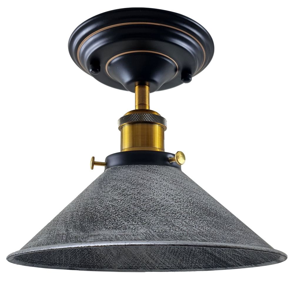 Retro Industrial Ceiling Light Fitting Metal Cone Shape Shade Indoor Lighting