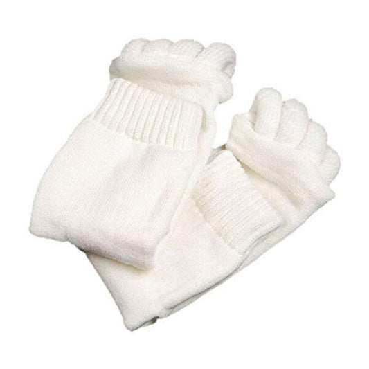 Pair of Foot Alignment Socks Designed to Relieve Foot Pain, White