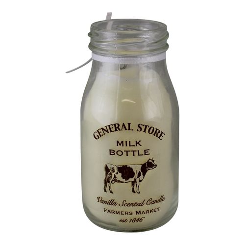 Vanilla Scented Milk Bottle Candle