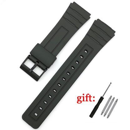 Rubber Watch Strap for Casio W800H Band 12 14 16 18 20mm 22mm Sport Diving Silicone Watchband Accessories F91W F84 F105/108/A158