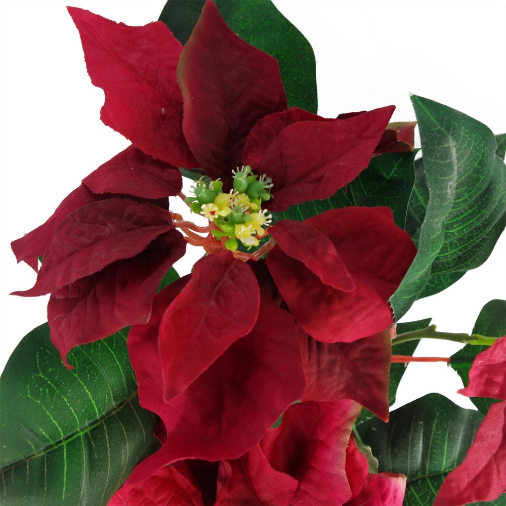 50cm Artificial Poinsettia Decorative Planter