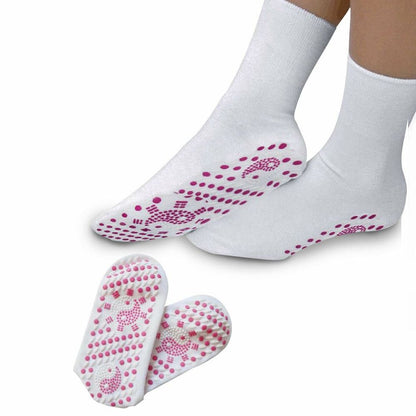 Envie Tourmaline Magnetic Health Socks, White