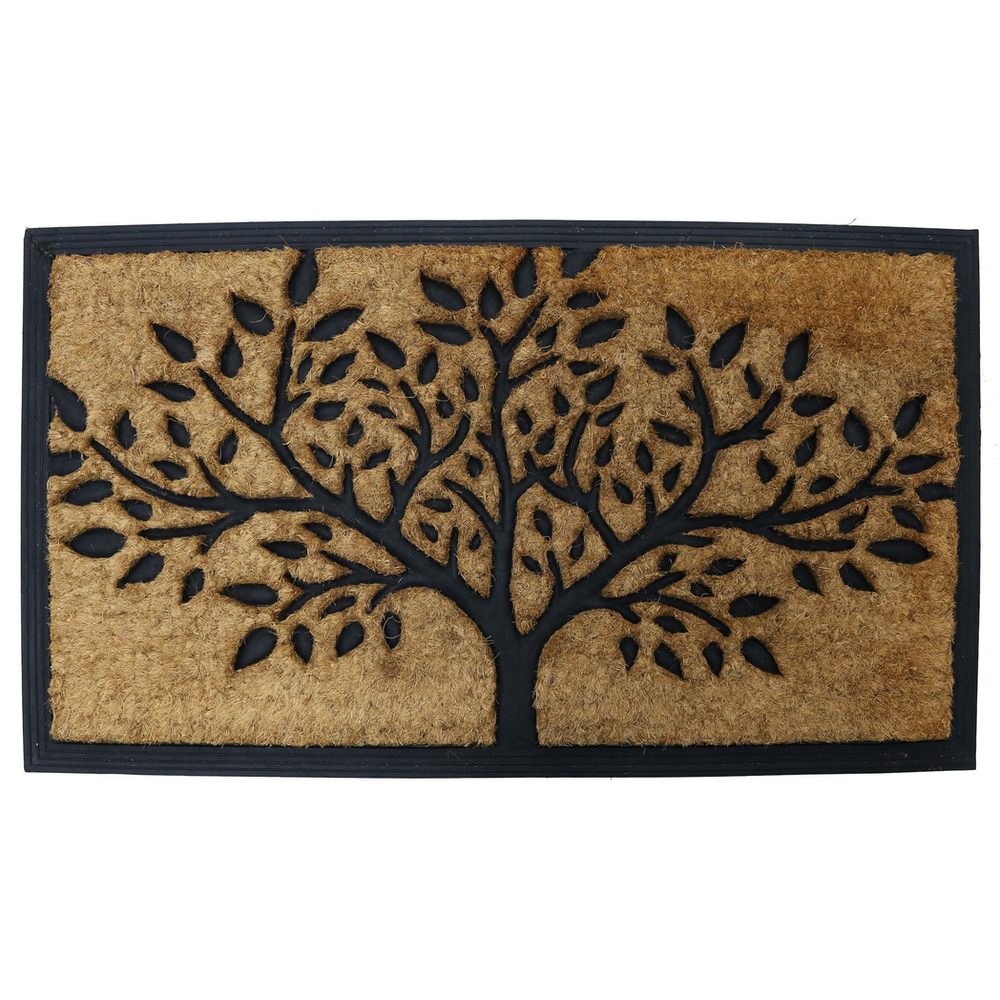 Chadderton Tree of Life Rubber Backed Coir Brush 40x70cm Doormat