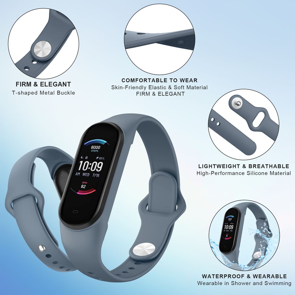 For Xiaomi Mi Band 5 6 Band Silicone Strap Wristband Watchband for Xiaomi Mi Band 5 6 Miband 5 6 Strap Xiaomi Smartwatch Mi6 Mi5