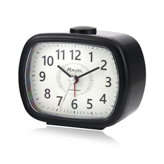 Ravel Mid sized Bedside Quartz Alarm Clock - Black RC042.3