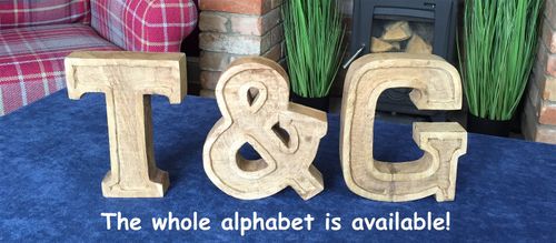 Hand Carved Wooden Embossed Letters Boy