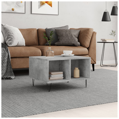 vidaXL Coffee Table Concrete Grey 60x50x36.5 cm Engineered Wood