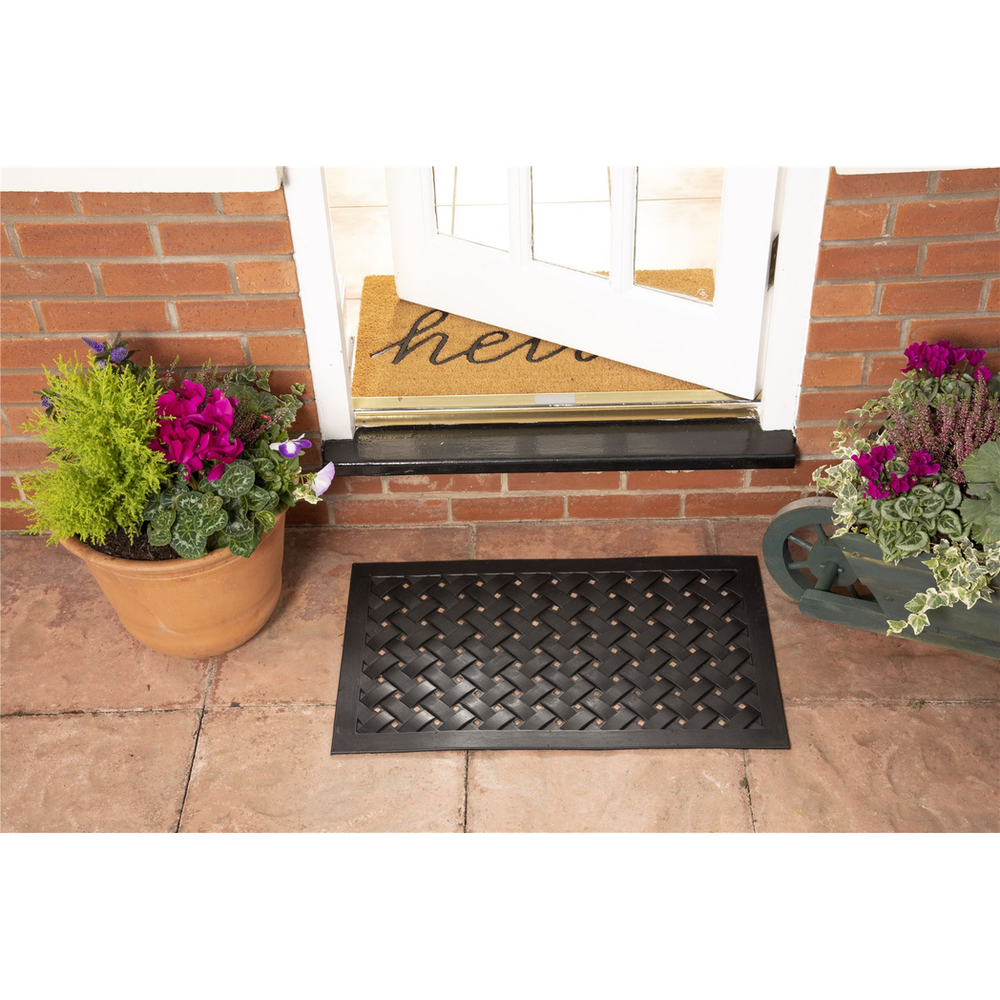 Reddish Rubber Lattice 45x75cm Doormat