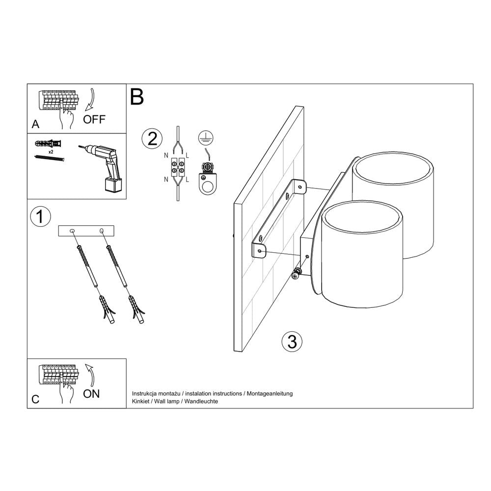 Wall lamp aluminum Orbis modern Design G9