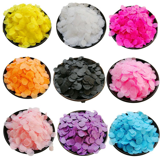 30 gram Confetti Paper for Popper Biodegradable Wedding Party Supplies 1 inch Round Tissue Paper Confetti Black White Sprinkles