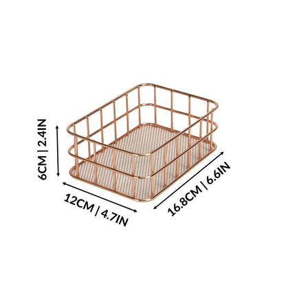 Rose Gold Organisation Baskets - Set of 4 | M&W