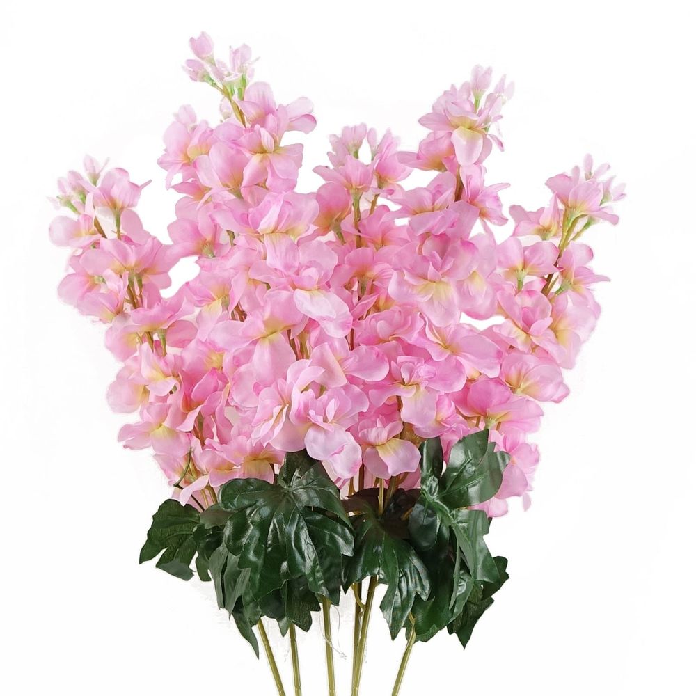 Pack of 6 x 75cm Delphinium Pink Artificial Stem