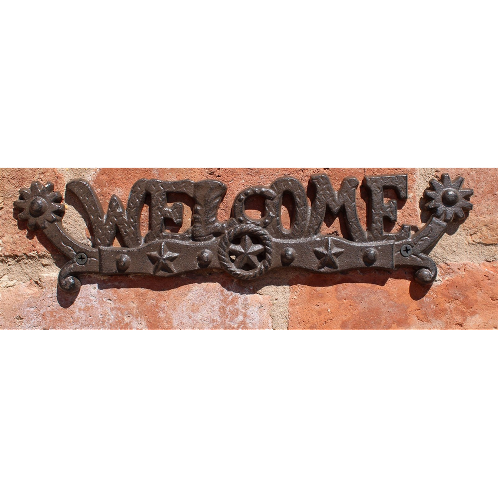 Rustic Cast Iron Decorative Welcome Sign