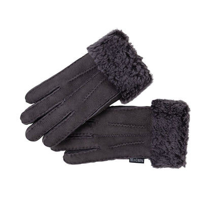 Nordvek Womens Sheepskin Gloves With Fur Cuff - 301-100