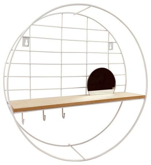 Shelving Unit with Mirror 45cm