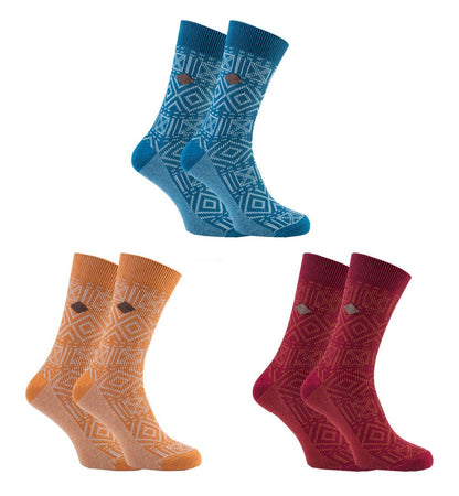 Farah 1920 - 2 Pairs Mens Aztec Socks