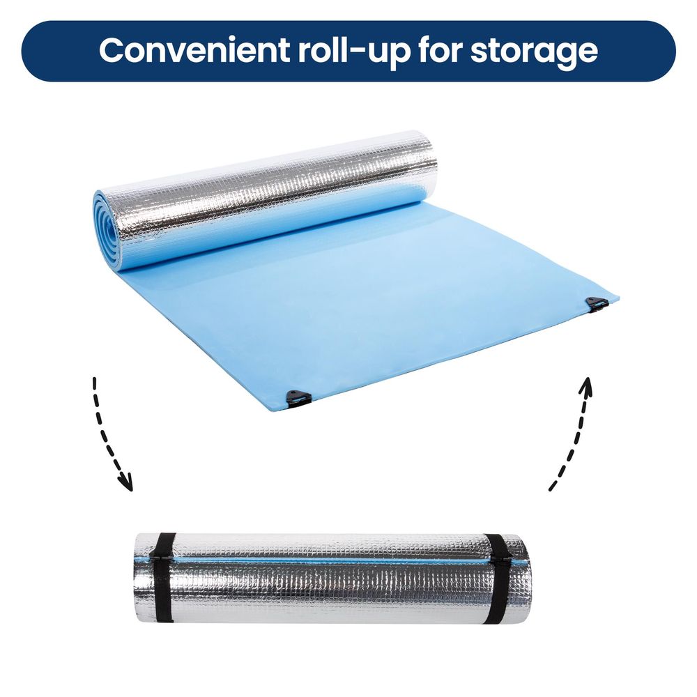 1X Camping Mat W Aluminium Foil Insulation BLUE | AS-61242