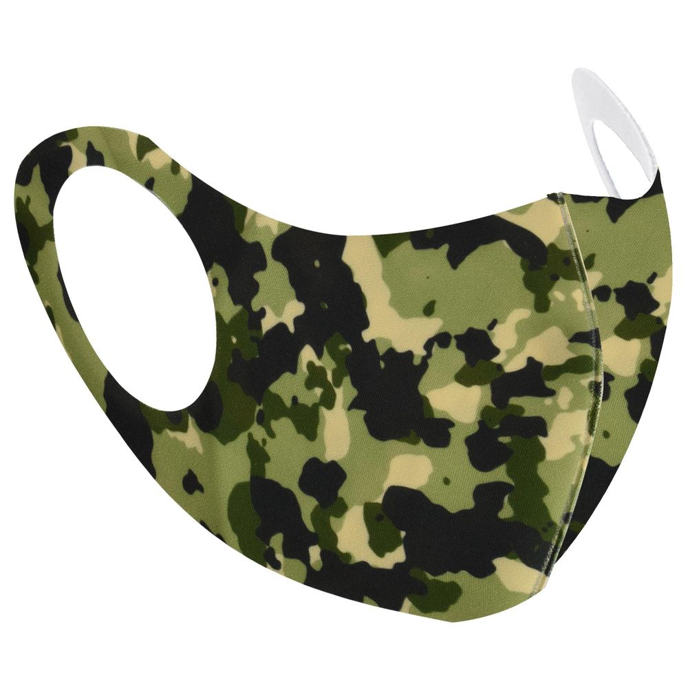 Reusable Mens Face Mask PMS-755036 AS-05411 LIME CAMOUFLAGE