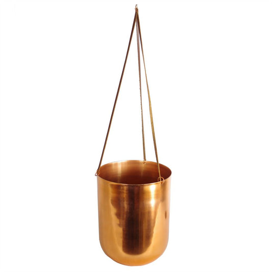 Leaf Copper Hanging Planter 18 x 22cm