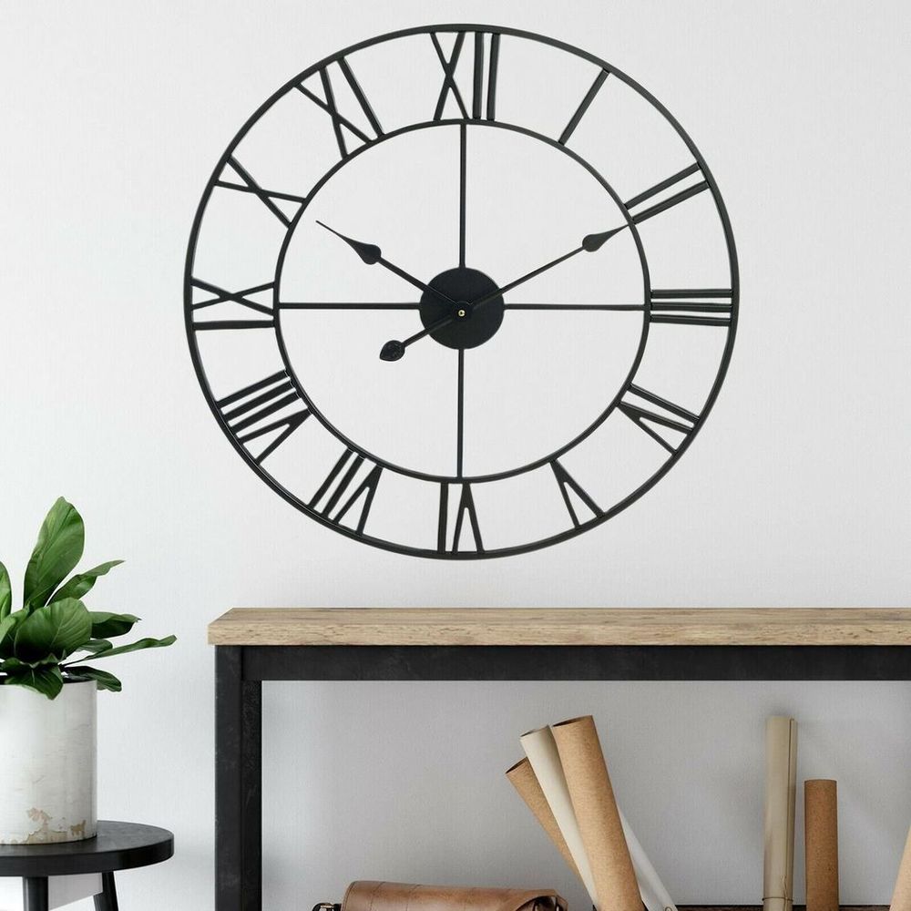 60CM ROMAN METAL CLOCK