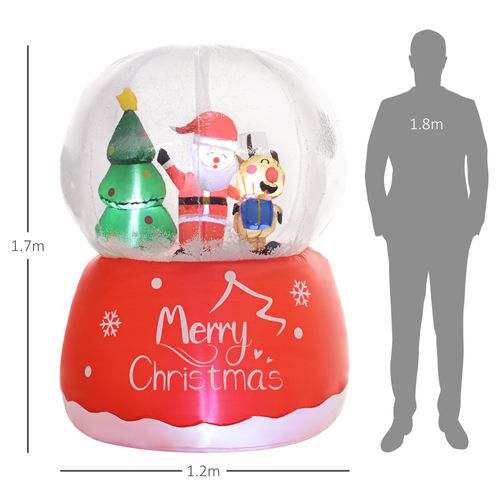 Outsunny 5.5FT Christmas Inflatable Crystal Ball with LED Lights for Party