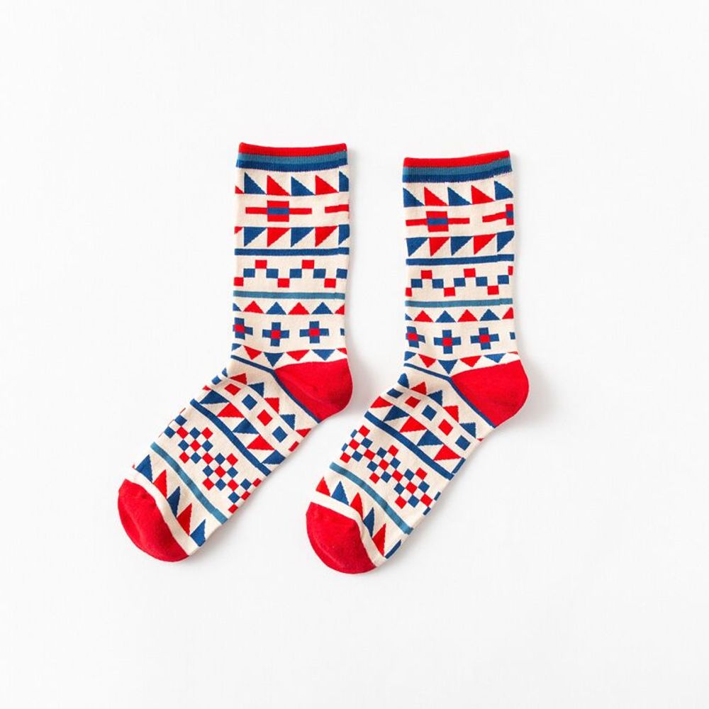 1 Pair Unisex Cotton Happy Sock Men Women British Style Casual Harajuku Pattern Brand Fashion Novelty Art For Couple Funny Socks