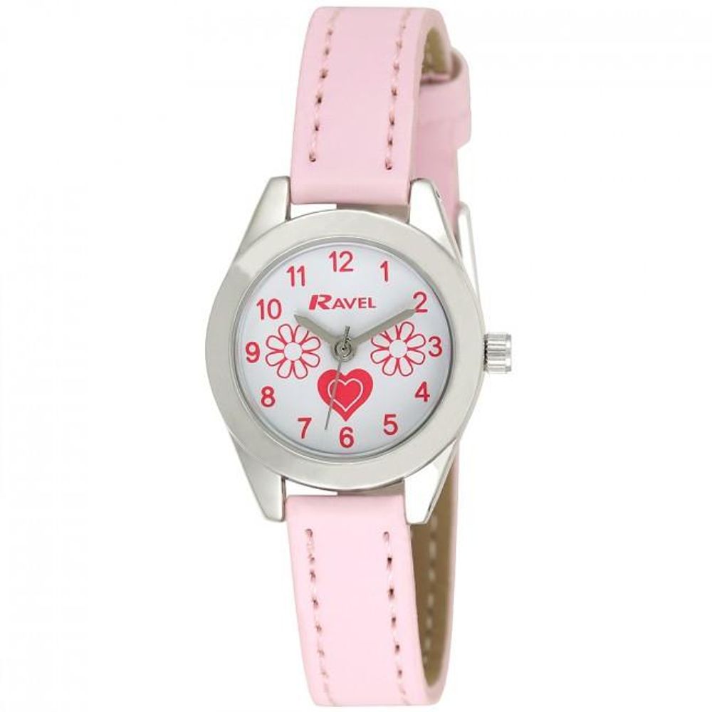 Ravel Little Gems Hearts and Flowers Watch, Necklace & Bracelet Set R2214N