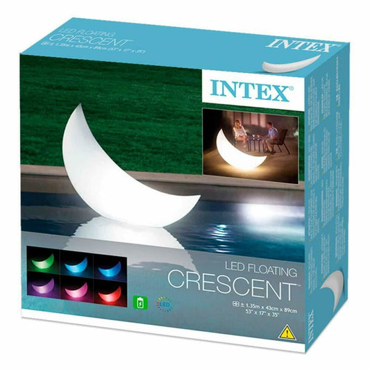 Intex LED Floating Moon Crescent Light for Garden Lighting, 1.35m x 43cm x 89cm