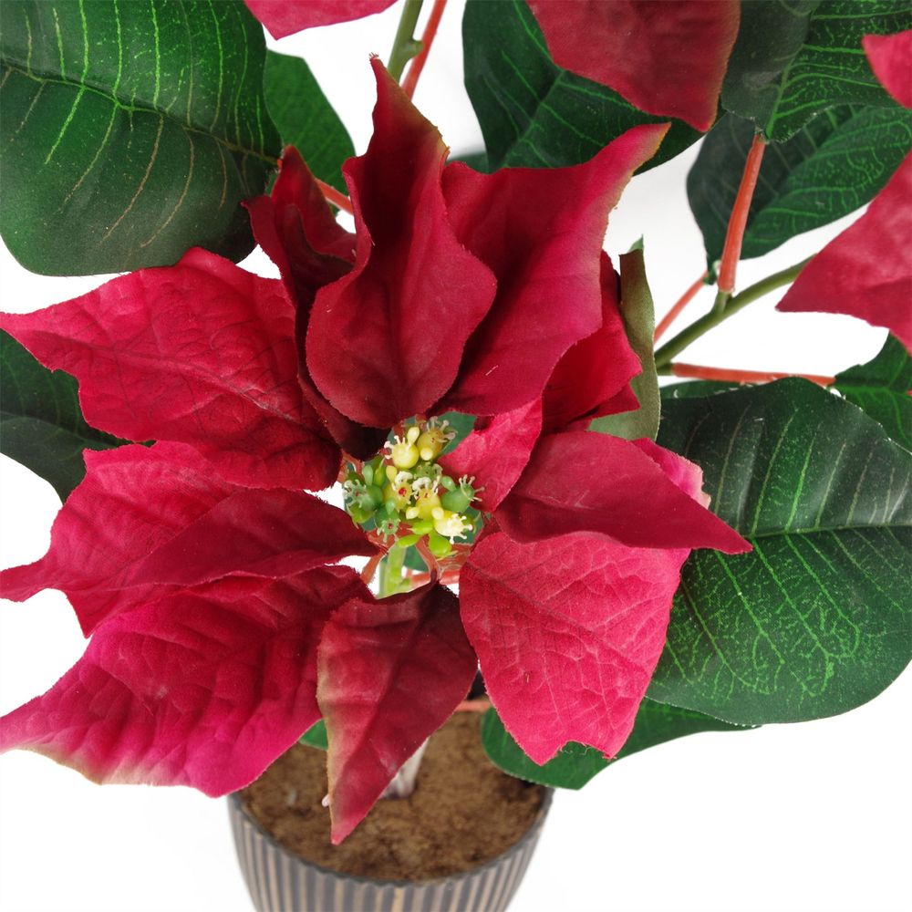 50cm Artificial Poinsettia Decorative Planter