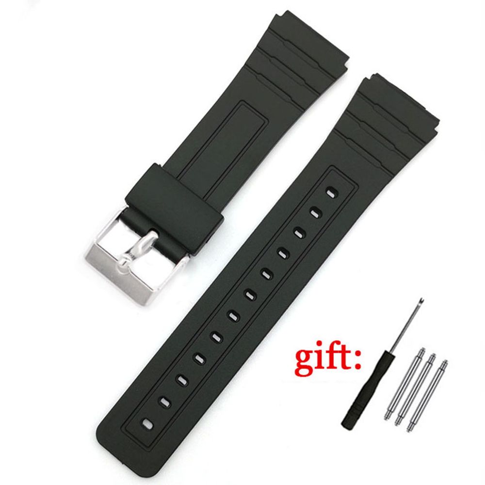 Rubber Watch Strap for Casio W800H Band 12 14 16 18 20mm 22mm Sport Diving Silicone Watchband Accessories F91W F84 F105/108/A158