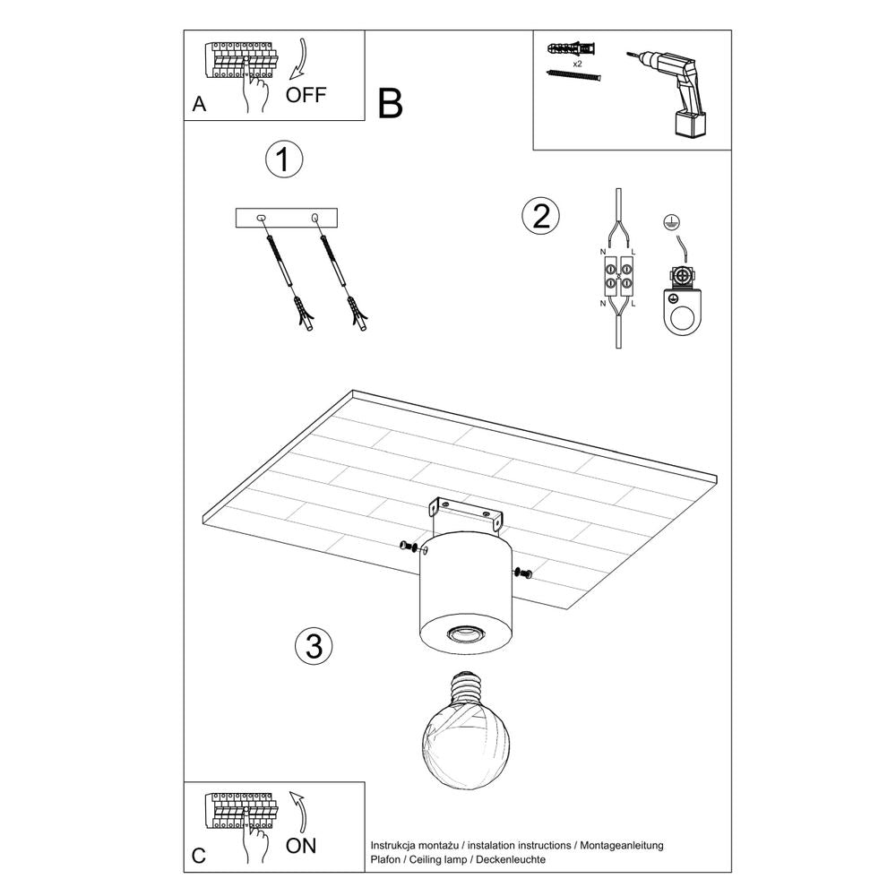 Ceiling lamp wood Salgado Scandinavian Design E27