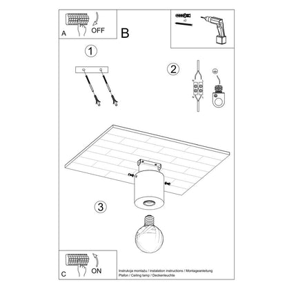 Ceiling lamp wood Salgado Scandinavian Design E27