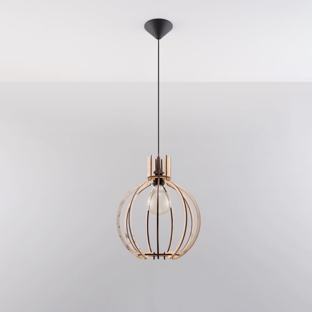 Pendant lamp wood Arancia Scandinavian Design E27