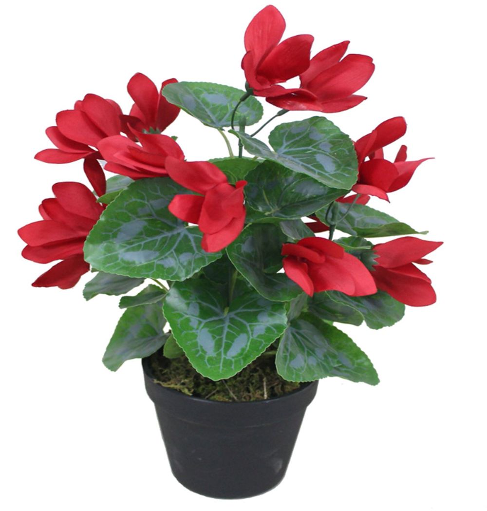 38cm Artificial Cylamen Plant Red