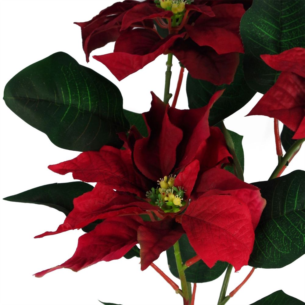 50cm Artificial Poinsettia Decorative Planter