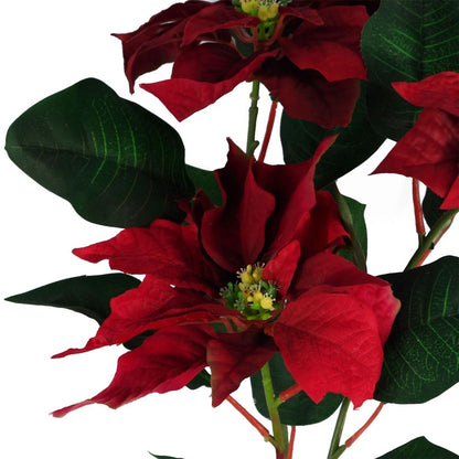 50cm Artificial Poinsettia Decorative Planter