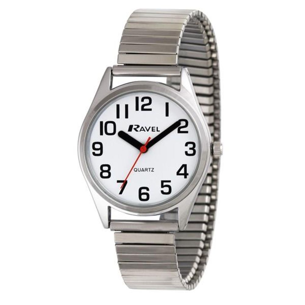 Ravel Ladies Expander Bracelet Watch Silver R0225