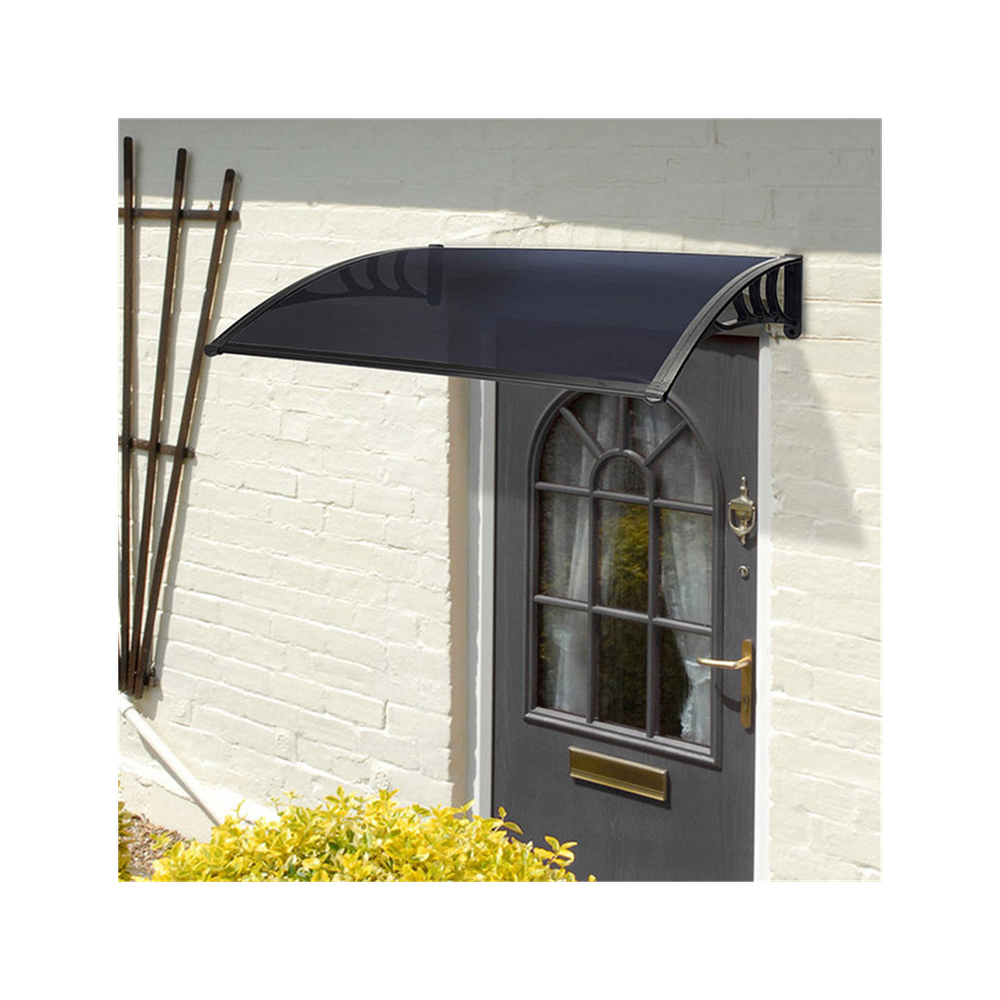 1.2m Tinted Door Canopy - Black