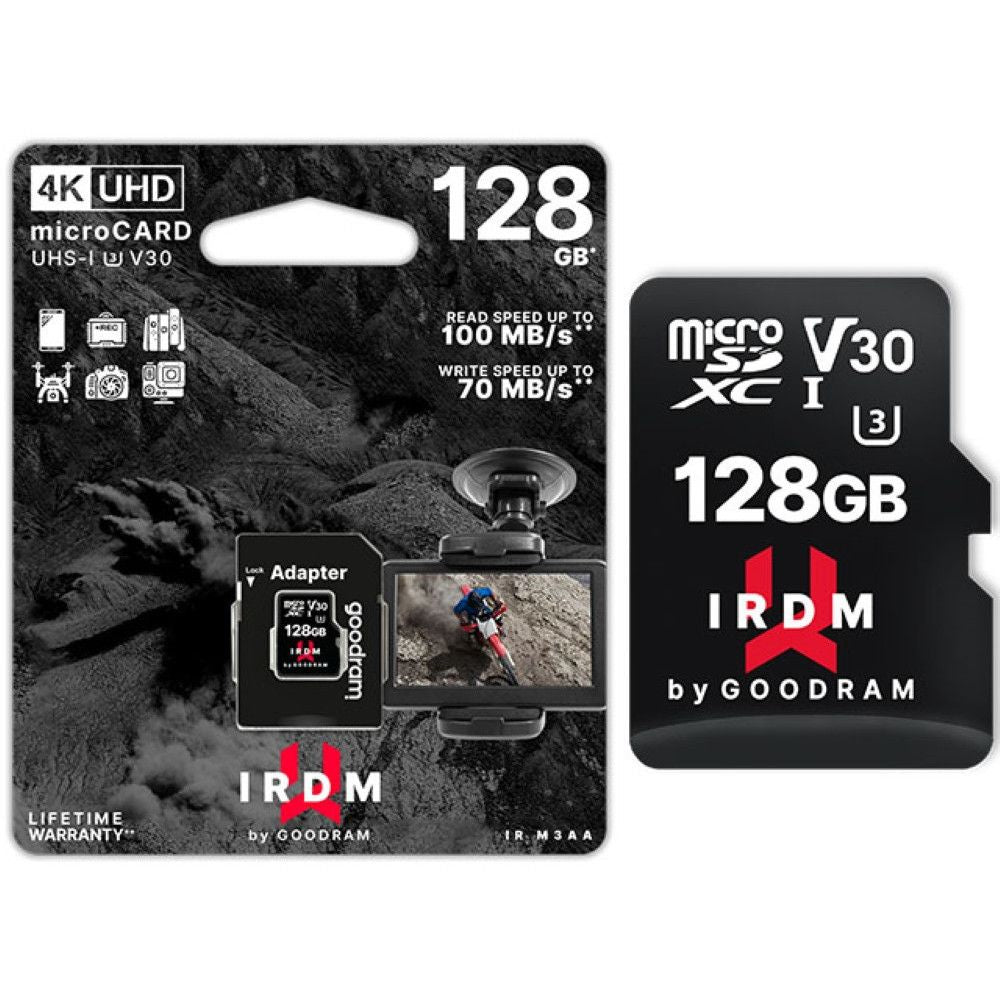 GOODRAM IRDM Micro SD Video Class V30 Memory Card with SD Adapter