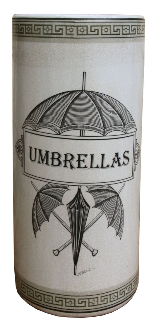 Ceramic Umbrella Stand, Monochrome Umbrella Print