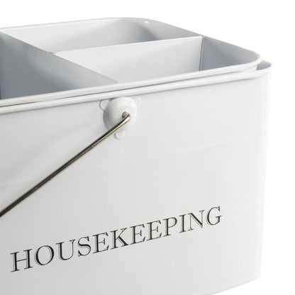 Vintage Housekeeping Cleaning Caddy White | M&W