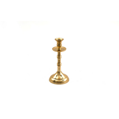 Brass Metal Dinner Candlestick 22cm