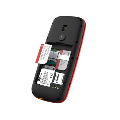 TTfone TT170 Red Dual SIM with Mains Charger, Giff Gaff Pay As You Go