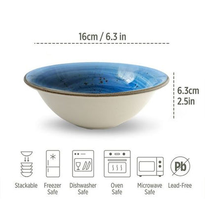 Porcelain Soup-Cereal Bowl Pebble Marine Blue 16cm