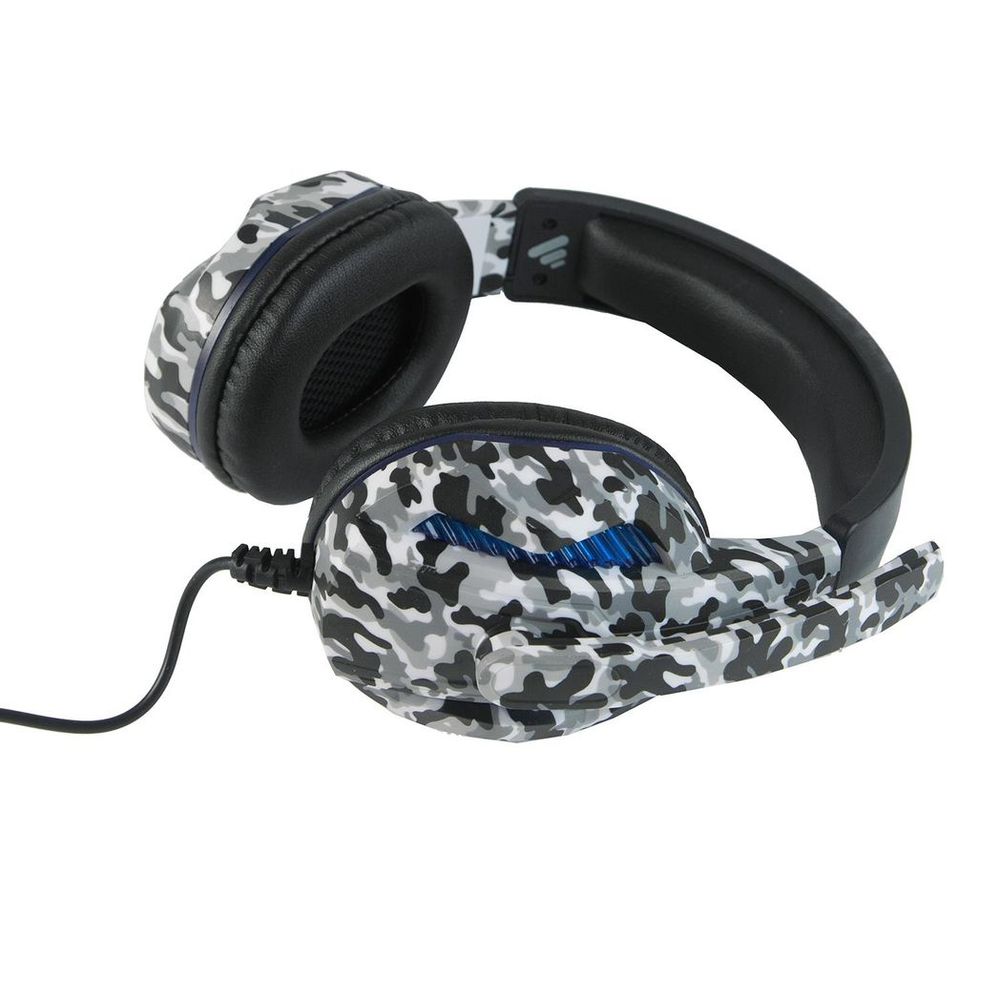 Vybe Headset Camo Design for PS, Xbox & PC Gaming with AUX-in Support,Artic Grey