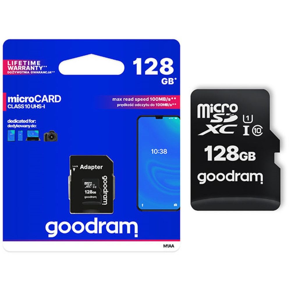 GOODRAM Micro SD Class 10 Memory Card with SD Adapter